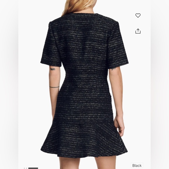 Sandro Gwendoline Metallic Tweed Dress - Picture 3 of 5
